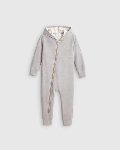 Quince Kids' Hooded Moto Romper In Gray