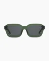 Quince Ibiza Polarized Acetate Sunglasses In Clear Sage With Green Lens