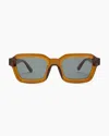 Quince Ibiza Polarized Acetate Sunglasses In Clear Spice With Grey Lens
