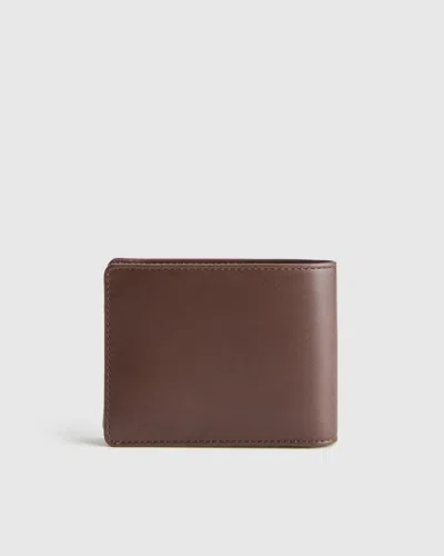 Quince Italian Leather Bifold Wallet In Dark Brown