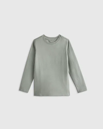 Quince Kids' Jersey Long Sleeve T-shirt In Green