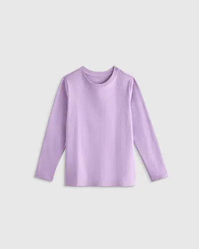 Quince Kids' Jersey Long Sleeve T-shirt In Purple