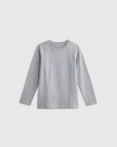 Quince Kids' Jersey Long Sleeve T-shirt In Gray