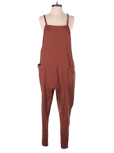Pre-owned Quince Jumpsuit In Brown