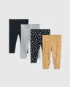 Quince Leggings 4-pack In Golden Daisy/black Dot