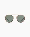 Quince Lennox Polarized Stainless Steel Sunglasses In Gold With Green Lens