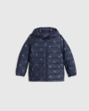 Quince Lightweight Down Hooded Puffer Jacket In Navy Star