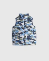 Quince Lightweight Down Puffer Vest In Blue Camo