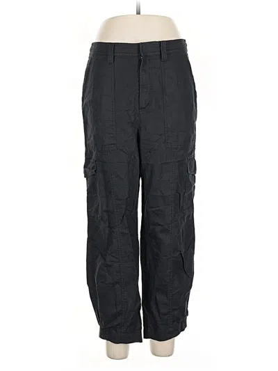 Pre-owned Quince Linen Pants In Black