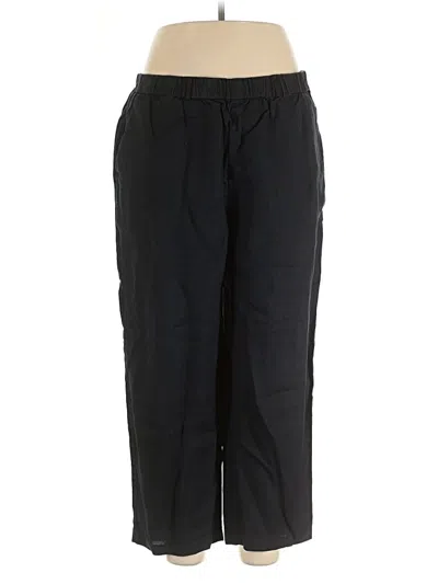 Pre-owned Quince Linen Pants In Black