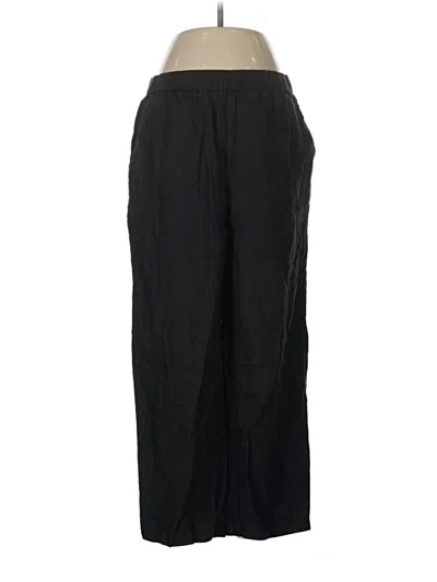 Pre-owned Quince Linen Pants In Black