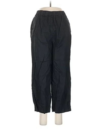 Pre-owned Quince Linen Pants In Black