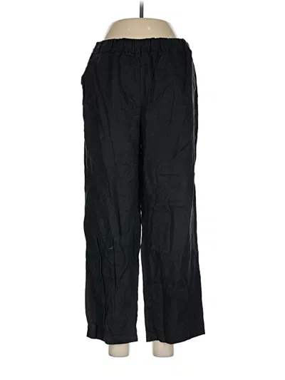 Pre-owned Quince Linen Pants In Black