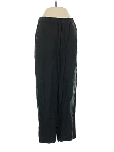 Pre-owned Quince Linen Pants In Black