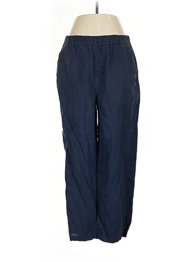 Pre-owned Quince Linen Pants In Blue