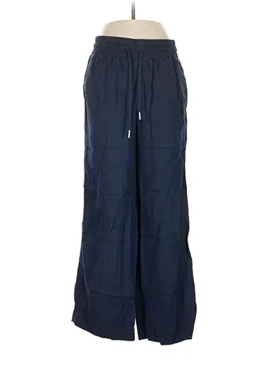 Pre-owned Quince Linen Pants In Blue