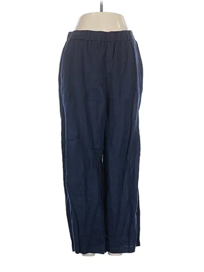 Pre-owned Quince Linen Pants In Blue