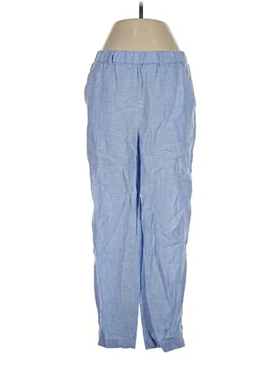 Pre-owned Quince Linen Pants In Blue