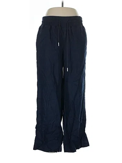 Pre-owned Quince Linen Pants In Blue