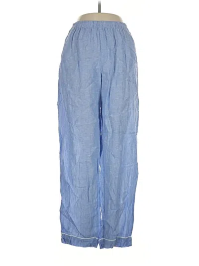 Pre-owned Quince Linen Pants In Blue