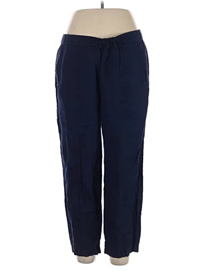 Pre-owned Quince Linen Pants In Blue