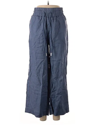 Pre-owned Quince Linen Pants In Blue