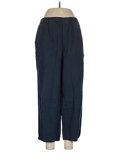 Pre-owned Quince Linen Pants In Blue