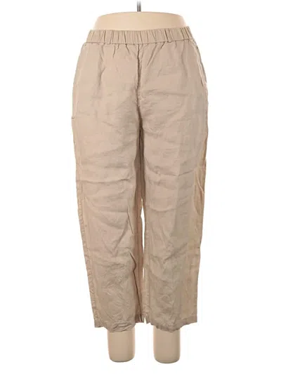 Pre-owned Quince Linen Pants In Brown
