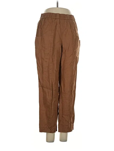 Pre-owned Quince Linen Pants In Brown