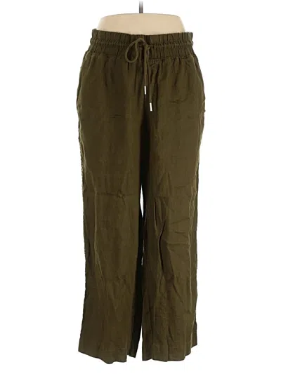 Pre-owned Quince Linen Pants In Green