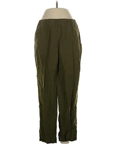 Pre-owned Quince Linen Pants In Green