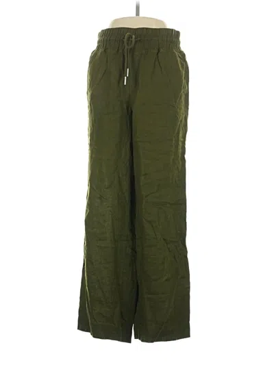 Pre-owned Quince Linen Pants In Green
