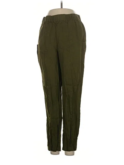 Pre-owned Quince Linen Pants In Green