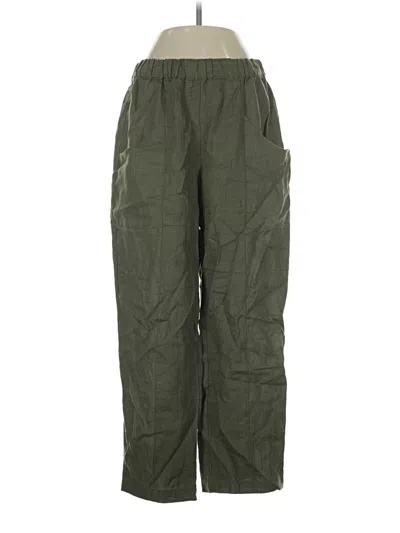 Pre-owned Quince Linen Pants In Green