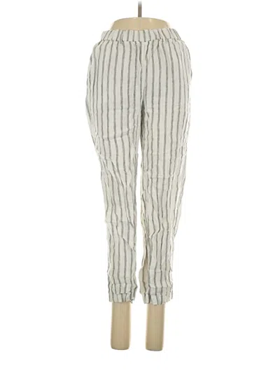 Pre-owned Quince Linen Pants In Silver