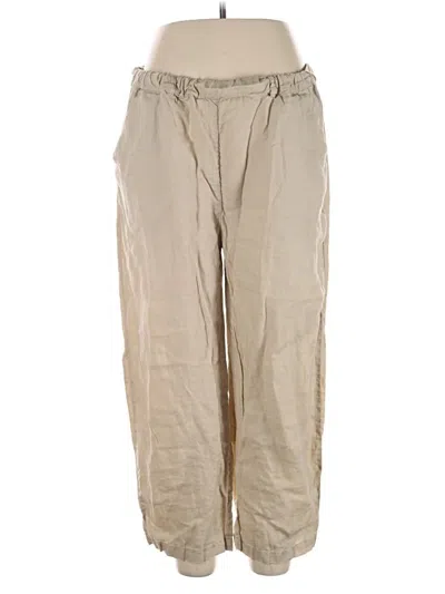 Pre-owned Quince Linen Pants In Tan