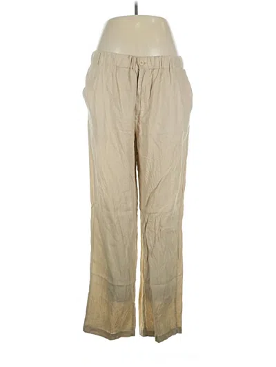 Pre-owned Quince Linen Pants In Tan
