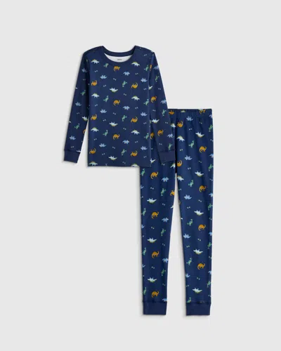 Quince Kids' Long Sleeve And Pants Pajama Set In Blue