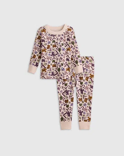 Quince Kids' Long Sleeve And Pants Pajama Set In Butterfly Floral
