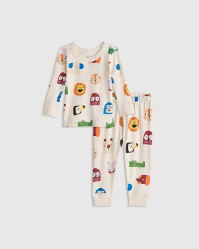 Quince Kids' Long Sleeve And Pants Pajama Set In Multi