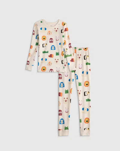 Quince Kids' Long Sleeve And Pants Pajama Set In Multi