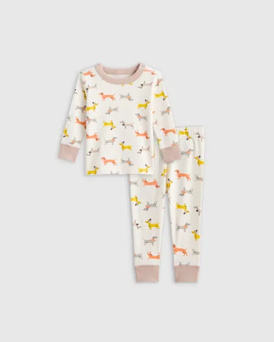 Quince Kids' Long Sleeve And Pants Pajama Set In Puppies