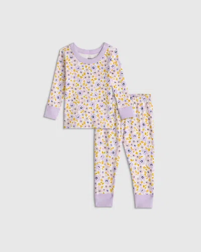 Quince Kids' Long Sleeve And Pants Pajama Set In Purple