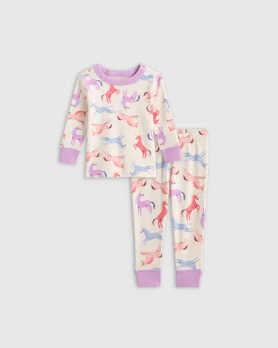 Quince Kids' Long Sleeve And Pants Pajama Set In Unicorn