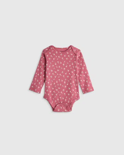 Quince Kids' Long Sleeve Bodysuit In Pink