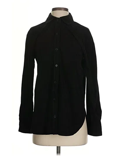 Pre-owned Quince Long Sleeve Button Down Shirt In Black