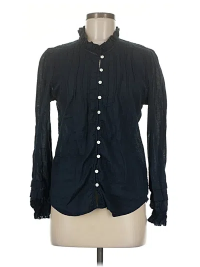 Pre-owned Quince Long Sleeve Button Down Shirt In Black