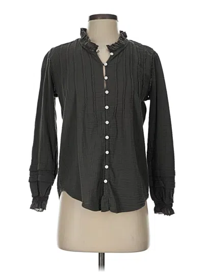 Pre-owned Quince Long Sleeve Button Down Shirt In Gray