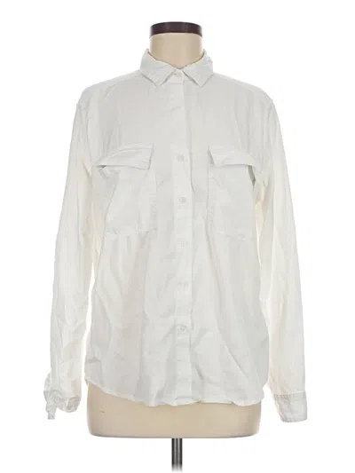 Pre-owned Quince Long Sleeve Button Down Shirt In Ivory