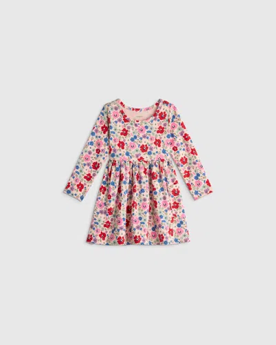 Quince Kids' Long Sleeve Fit And Flare Pocket Dress